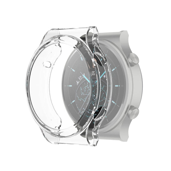 For Huawei Watch GT 2 Pro / GT 2 ECG Half Coverage Hollowed TPU Protective Case(Transparent White)