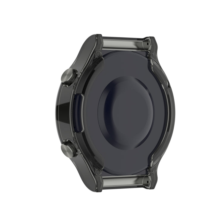 For Huawei Watch GT 2 Pro / GT 2 ECG Half Coverage Hollowed TPU Protective Case(Transparent Black)