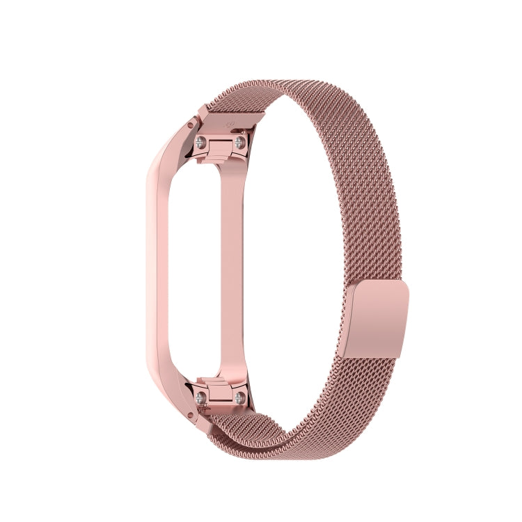 For Samsung Galaxy Fit 2 SM-R220 Milanese Watch Band(Rose Pink)