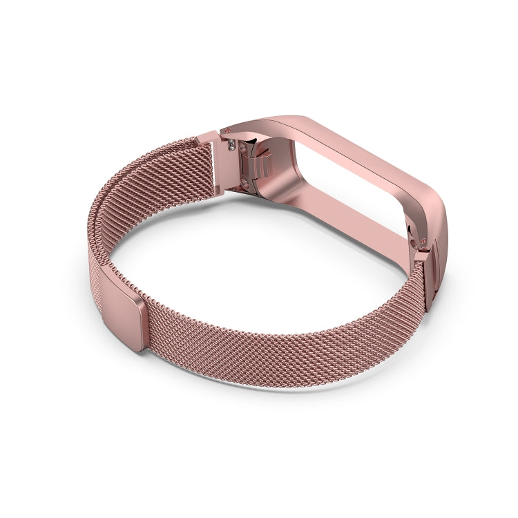 For Samsung Galaxy Fit 2 SM-R220 Milanese Watch Band(Rose Pink)