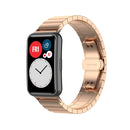 For Huawei Watch Fit Stainless Steel Watch Band(Rose Gold)