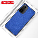 For Xiaomi Redmi K40 / K40 Pro / K40 Pro+ Shockproof Cloth Texture PC + TPU Protective Case(Blue)