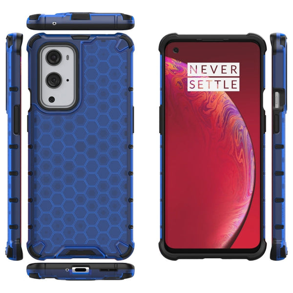 For OnePlus 9 Pro Shockproof Honeycomb PC + TPU Case(Blue)
