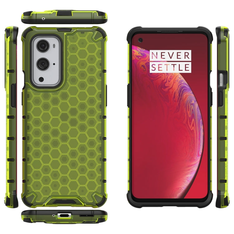For OnePlus 9 Pro Shockproof Honeycomb PC + TPU Case(Green)