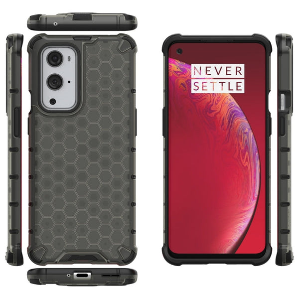 For OnePlus 9 Pro Shockproof Honeycomb PC + TPU Case(Black)
