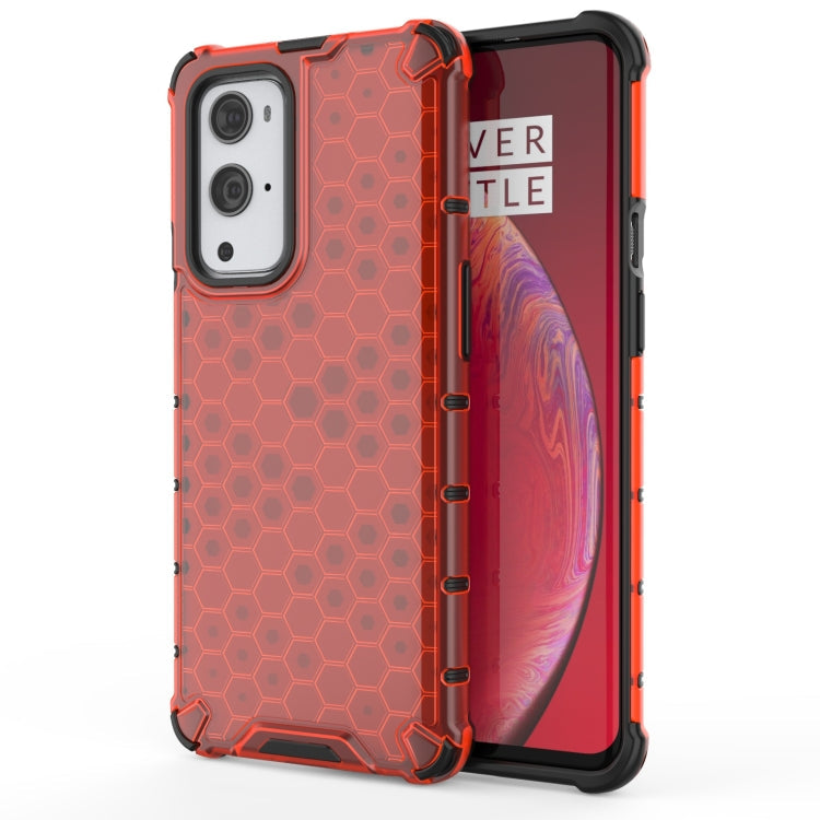 For OnePlus 9 Pro Shockproof Honeycomb PC + TPU Case(Red)
