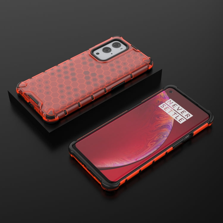 For OnePlus 9 Pro Shockproof Honeycomb PC + TPU Case(Red)