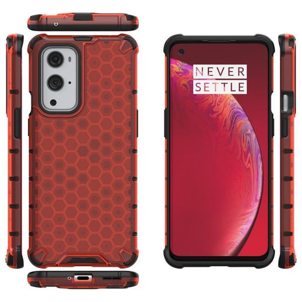 For OnePlus 9 Pro Shockproof Honeycomb PC + TPU Case(Red)