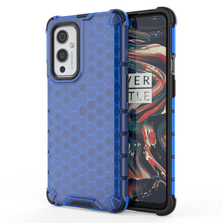 For OnePlus 9 Shockproof Honeycomb PC + TPU Case(Blue)