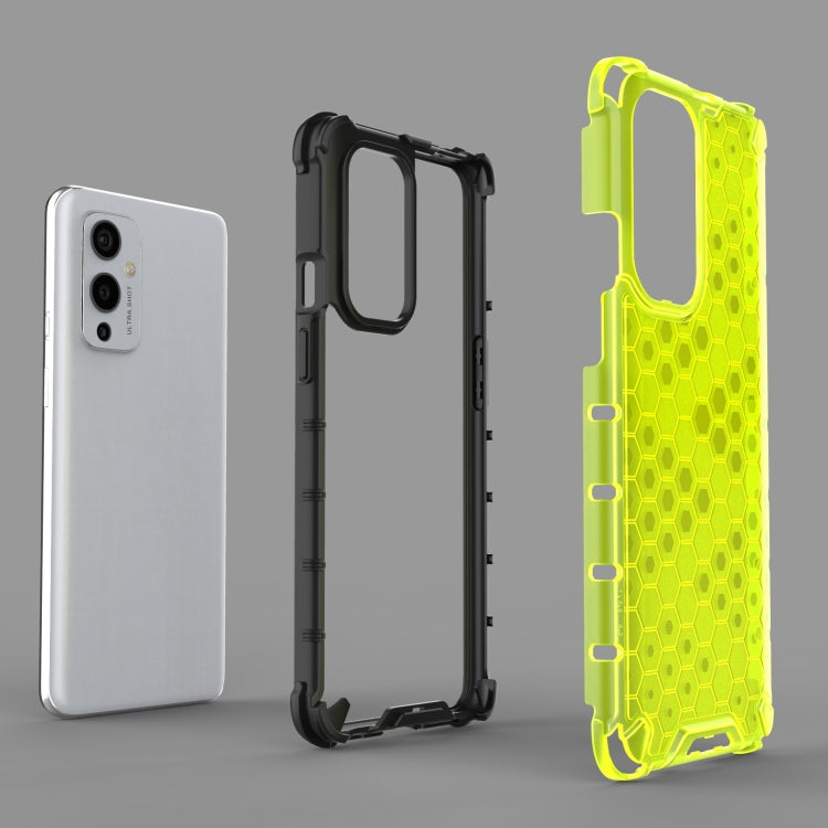 For OnePlus 9 Shockproof Honeycomb PC + TPU Case(Blue)