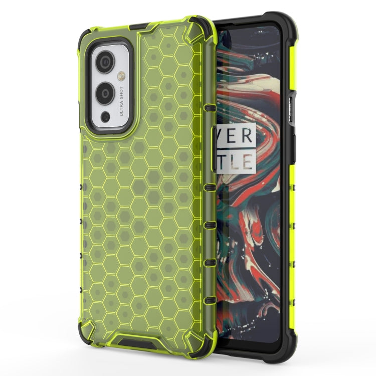 For OnePlus 9 Shockproof Honeycomb PC + TPU Case(Green)