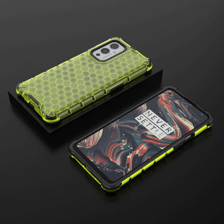 For OnePlus 9 Shockproof Honeycomb PC + TPU Case(Green)