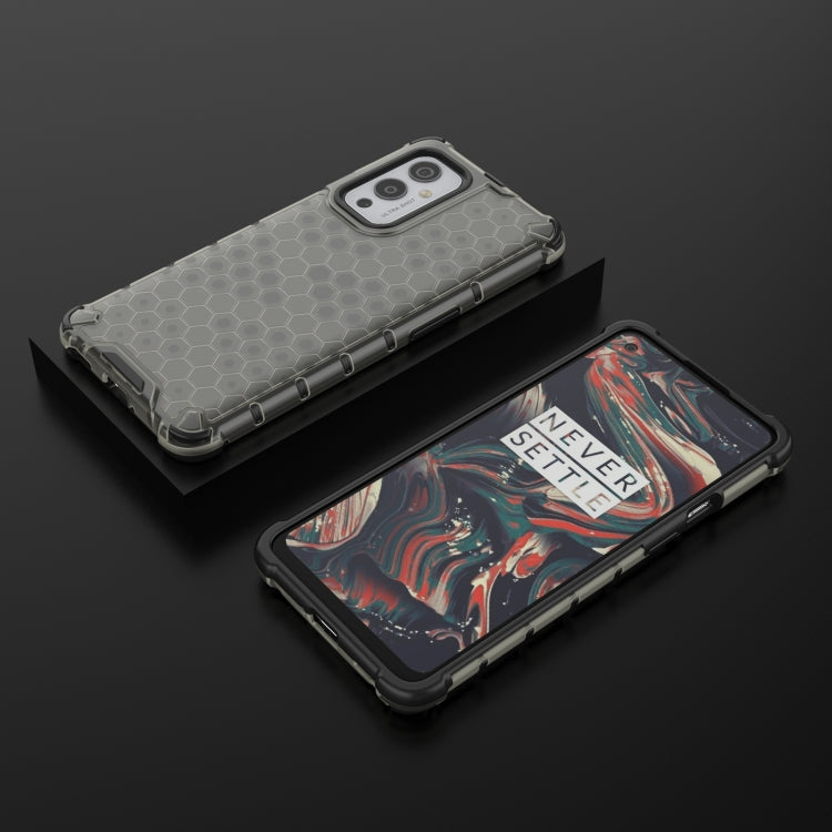 For OnePlus 9 Shockproof Honeycomb PC + TPU Case(Black)