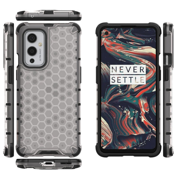 For OnePlus 9 Shockproof Honeycomb PC + TPU Case(White)