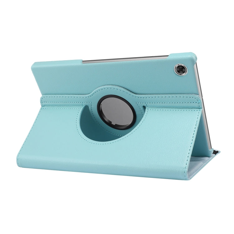 For Lenovo Tab M10 Plus 10.3 360 Degree Rotation Litchi Texture Flip Leather Case with Holder(Sky Blue)