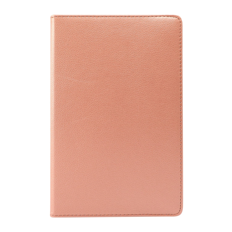 For Lenovo Tab M10 Plus 10.3 360 Degree Rotation Litchi Texture Flip Leather Case with Holder(Rose Gold)