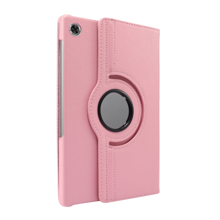 For Lenovo Tab M10 Plus 10.3 360 Degree Rotation Litchi Texture Flip Leather Case with Holder(Pink)