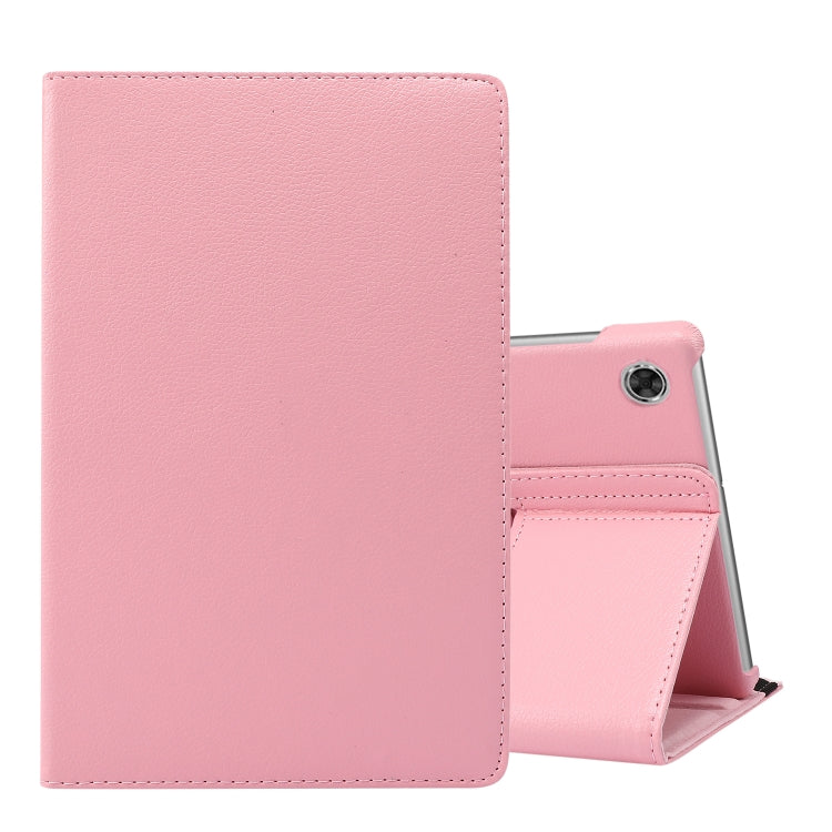 For Lenovo Tab M10 Plus 10.3 360 Degree Rotation Litchi Texture Flip Leather Case with Holder(Pink)