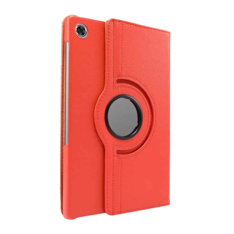 For Lenovo Tab M10 Plus 10.3 360 Degree Rotation Litchi Texture Flip Leather Case with Holder(Orange)