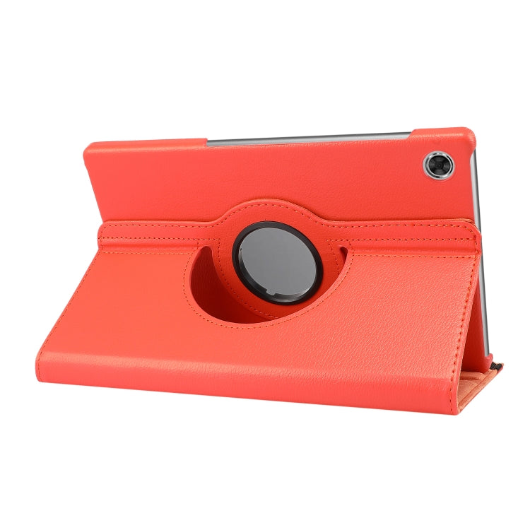 For Lenovo Tab M10 Plus 10.3 360 Degree Rotation Litchi Texture Flip Leather Case with Holder(Orange)