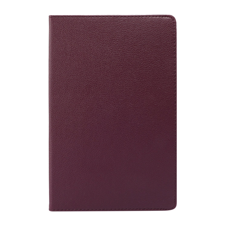 For Lenovo Tab M10 Plus 10.3 360 Degree Rotation Litchi Texture Flip Leather Case with Holder(Purple)
