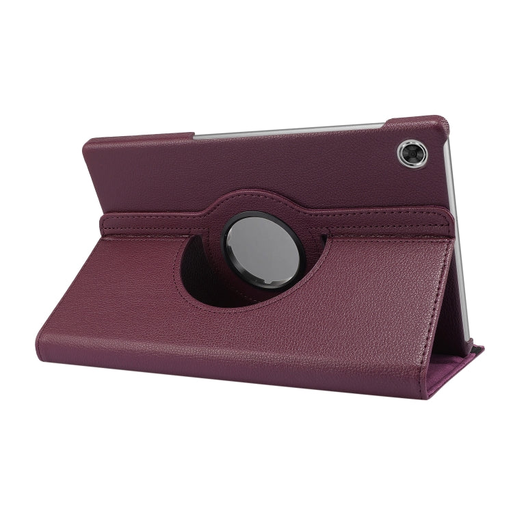 For Lenovo Tab M10 Plus 10.3 360 Degree Rotation Litchi Texture Flip Leather Case with Holder(Purple)