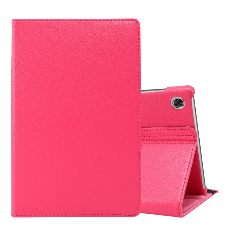 For Lenovo Tab M10 Plus 10.3 360 Degree Rotation Litchi Texture Flip Leather Case with Holder(Rose Red)