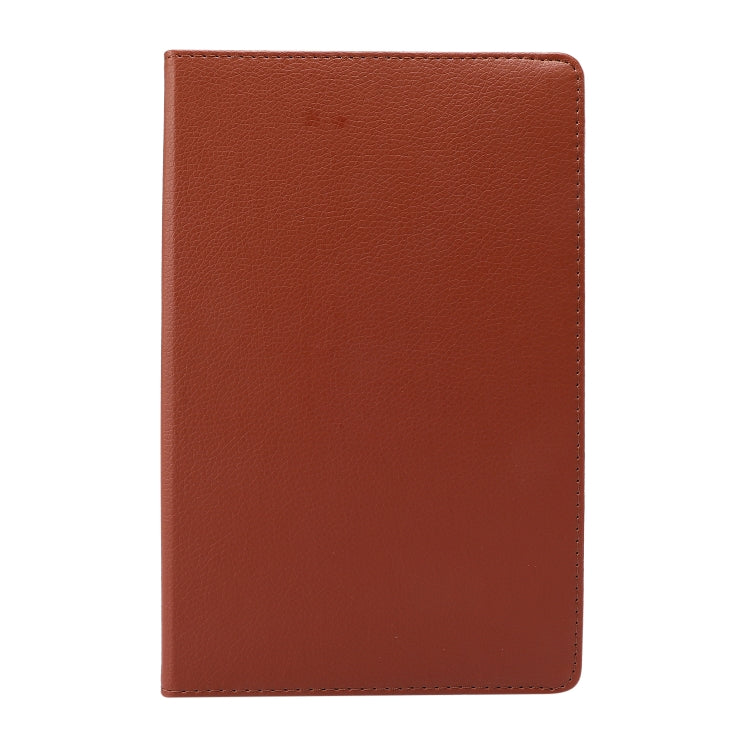 For Lenovo Tab M10 Plus 10.3 360 Degree Rotation Litchi Texture Flip Leather Case with Holder(Brown)