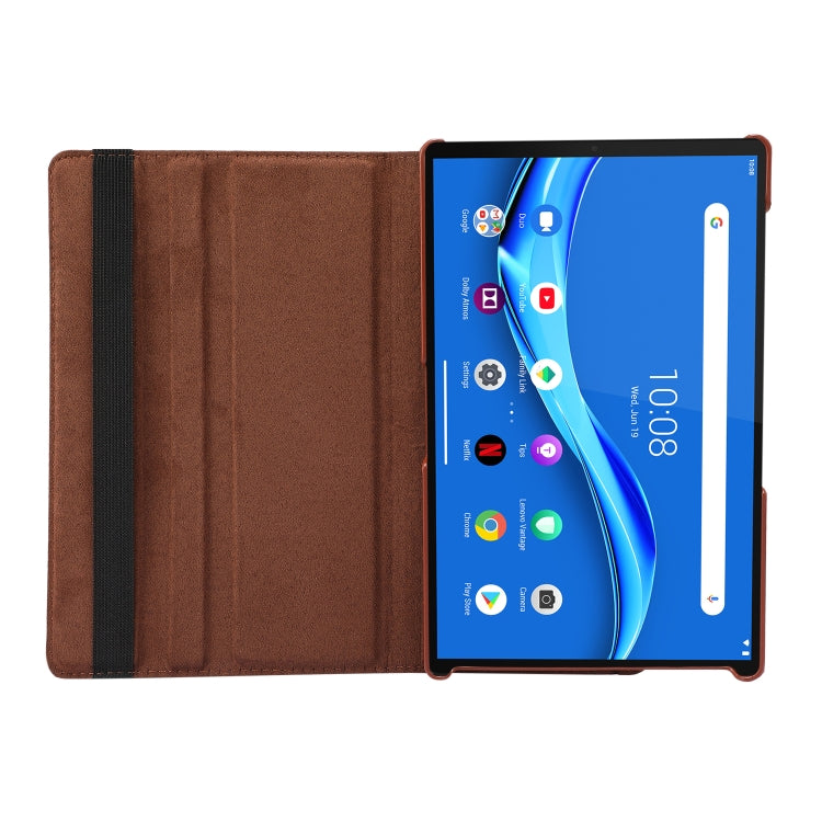 For Lenovo Tab M10 Plus 10.3 360 Degree Rotation Litchi Texture Flip Leather Case with Holder(Orange)