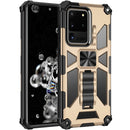 For Samsung Galaxy S20 Ultra Shockproof TPU + PC Magnetic Protective Case with Holder(Gold)
