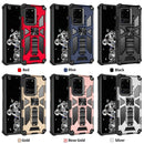 For Samsung Galaxy S20 Ultra Shockproof TPU + PC Magnetic Protective Case with Holder(Gold)