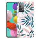 For Samsung Galaxy A32 4G Shockproof Painted Transparent TPU Protective Case(INS Green Grass)
