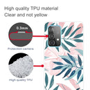 For Samsung Galaxy A32 4G Shockproof Painted Transparent TPU Protective Case(INS Green Grass)