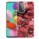 For Samsung Galaxy A32 4G Shockproof Painted Transparent TPU Protective Case(Many Red Roses)
