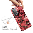 For Samsung Galaxy A32 4G Shockproof Painted Transparent TPU Protective Case(Many Red Roses)
