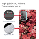 For Samsung Galaxy A32 4G Shockproof Painted Transparent TPU Protective Case(Many Red Roses)
