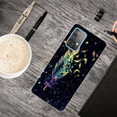 For Samsung Galaxy A32 4G Shockproof Painted Transparent TPU Protective Case(Colorful Feathers)