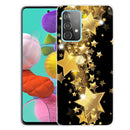 For Samsung Galaxy A32 4G Shockproof Painted Transparent TPU Protective Case(Gold Star)