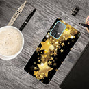 For Samsung Galaxy A32 4G Shockproof Painted Transparent TPU Protective Case(Gold Star)