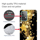 For Samsung Galaxy A32 4G Shockproof Painted Transparent TPU Protective Case(Gold Star)