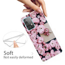 For Samsung Galaxy A32 4G Shockproof Painted Transparent TPU Protective Case(Envelope Rose)
