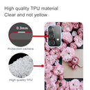 For Samsung Galaxy A32 4G Shockproof Painted Transparent TPU Protective Case(Envelope Rose)