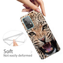 For Samsung Galaxy A32 4G Shockproof Painted Transparent TPU Protective Case(Jaguar)