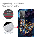 For Samsung Galaxy A32 4G Shockproof Painted Transparent TPU Protective Case(Jewel Butterfly)