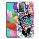 For Samsung Galaxy A32 4G Shockproof Painted Transparent TPU Protective Case(Starry Rose)