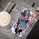 For Samsung Galaxy A32 4G Shockproof Painted Transparent TPU Protective Case(Starry Rose)