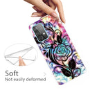 For Samsung Galaxy A32 4G Shockproof Painted Transparent TPU Protective Case(Starry Rose)
