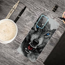 For Samsung Galaxy A32 4G Shockproof Painted Transparent TPU Protective Case(Mountain Wolf)