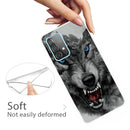 For Samsung Galaxy A32 4G Shockproof Painted Transparent TPU Protective Case(Mountain Wolf)