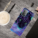 For Samsung Galaxy A32 4G Shockproof Painted Transparent TPU Protective Case(Purple Tiger)
